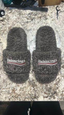 Grey Balenciaga Slides