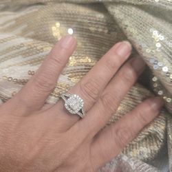 Vera Wang engagement emerald cutdiamomd Ring