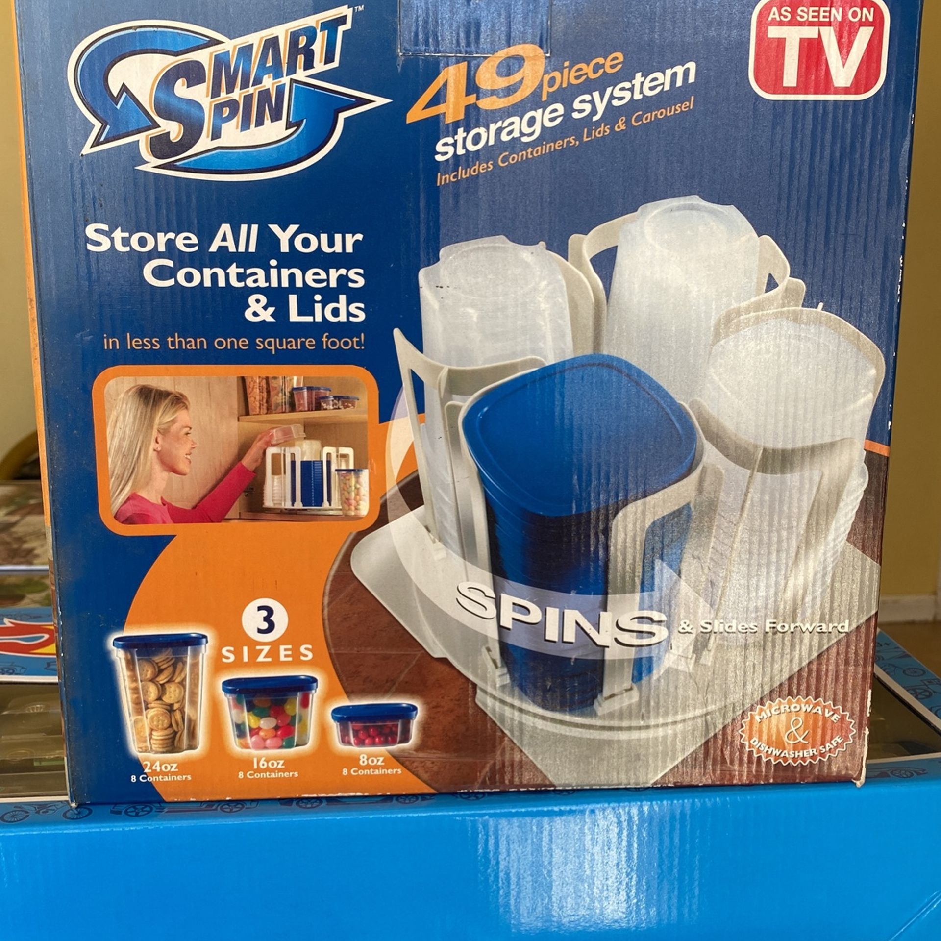 As Seen on TV - New Smart Spin 49 Piece Storage System 3 Sizes of Containers