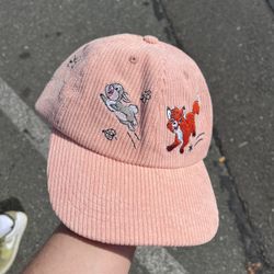 Disney Pink Corduroy Strapback Hat