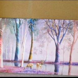 Large Pastel Forests Painting