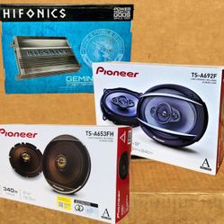 Car Speaker System 4-Channel Power Amplifier 6 1/2" 2-Way & 6x9" 4-Way Coaxial Speakers 790 W Package 🚨 Payment Options Available 🚨 No Credit Needed