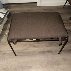 CB2 NAVENE BRONZE OTTOMAN/STOOL