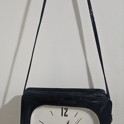 Patent Leather Clock Purse 