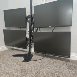 Acer Quad Monitor Setup – 24" LED, 100Hz, VIVO Mount – Full Set for $285