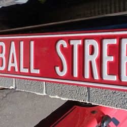 Baseball Street 36" Sign Aluminum Metal Plaque