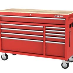  Husky Modular Tool Storage 52 in. W x 20 in. D Standard Duty Red Mobile Workbench Cabinet