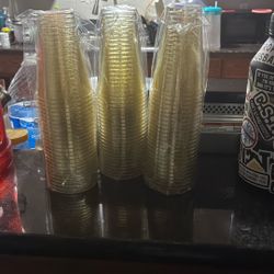 Glitter Gold Cups 