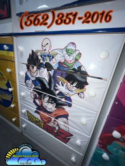 Dragon Ball Z Five Drawer Dresser Chest Assembly Included