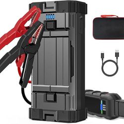 Jump Starter 2000A Peak Portable Battery Jump Starter, 12V Jump Box,Compact Lithium Car Power Pack for Car with Dual USB Quick Charge 3.0(Up to 8.0L G