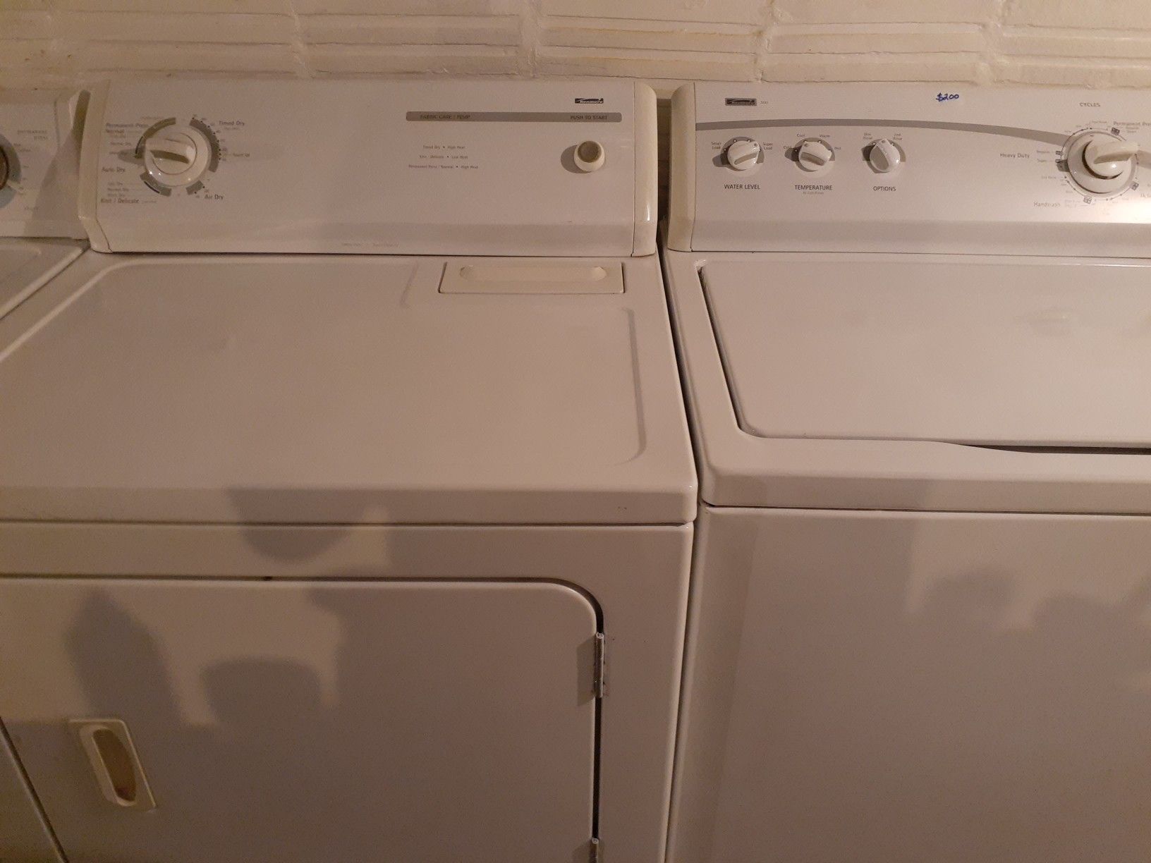Nice all white Kenmore newer washer and dryer set