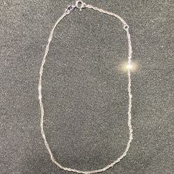 10K WHITE GOLD SINGAPORE ANKLET/BRACELET
