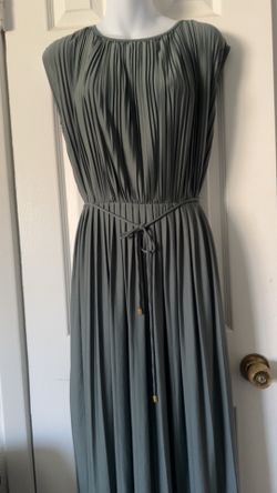 H&M pleated sage green dress size M