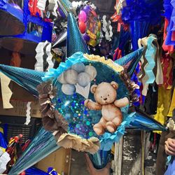 We Can Bearly Wait Baby Shower Tambor Star Pinata 