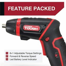 Hyper Tough 4V Max Lithium-Ion Cordless Rotating Power Screwdriver 1/4 inch Size with Charger,

$13.99
