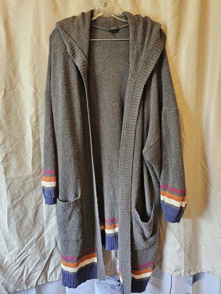 Torrid, 4x Hooded Open Sweater 