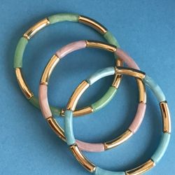 *Set of 3* Stackable Bracelets- Beautifully Designed Ladies Stretch Bracelets * Pickup Boca Raton Or Ship Nationwide