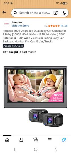 Brand New In Box Dual Car Camera Monitor