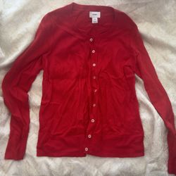 Xs Red Cardigan 