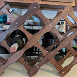 Wooden Foldable 8 Bottle Wine Rack