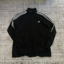 Black Adidas Zip Up Jacket 2XL