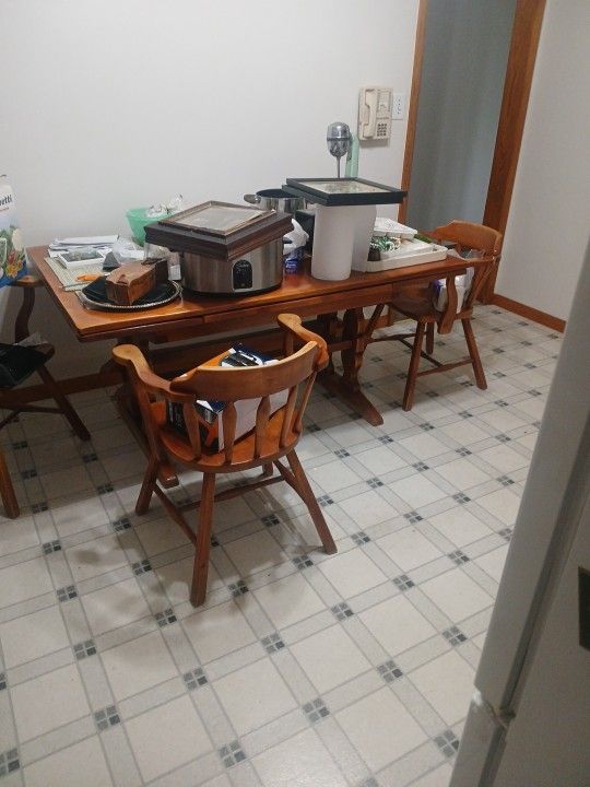 Wood Table And Chairs