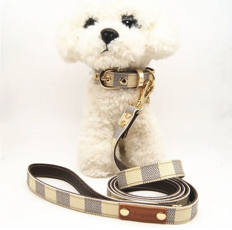 Designer Luxury Dog Collar And Leash Set