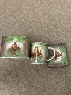 Horse Design Ceramic Mug – Brand New 🐎