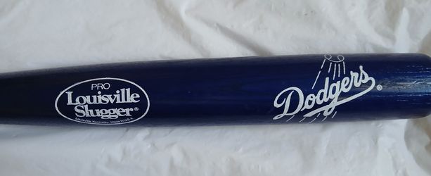 Dodgers Blue Wooden Baseball Bat