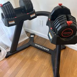 Weider Select A Weight 50lbs Adjustable Dumbbells 