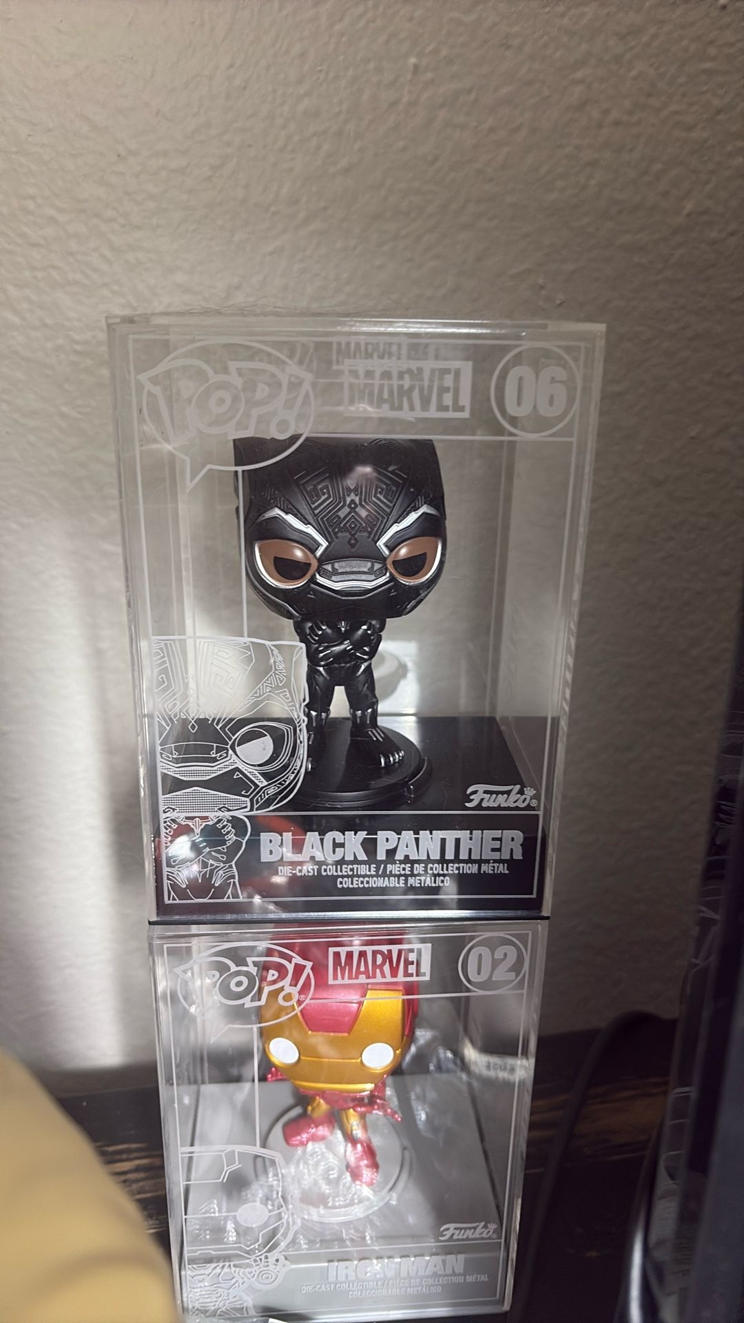 Die Cast Heaven Metal Black Panther Funko With Engraved Case