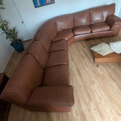Leather Couch, Two Sections, Big. OBO.