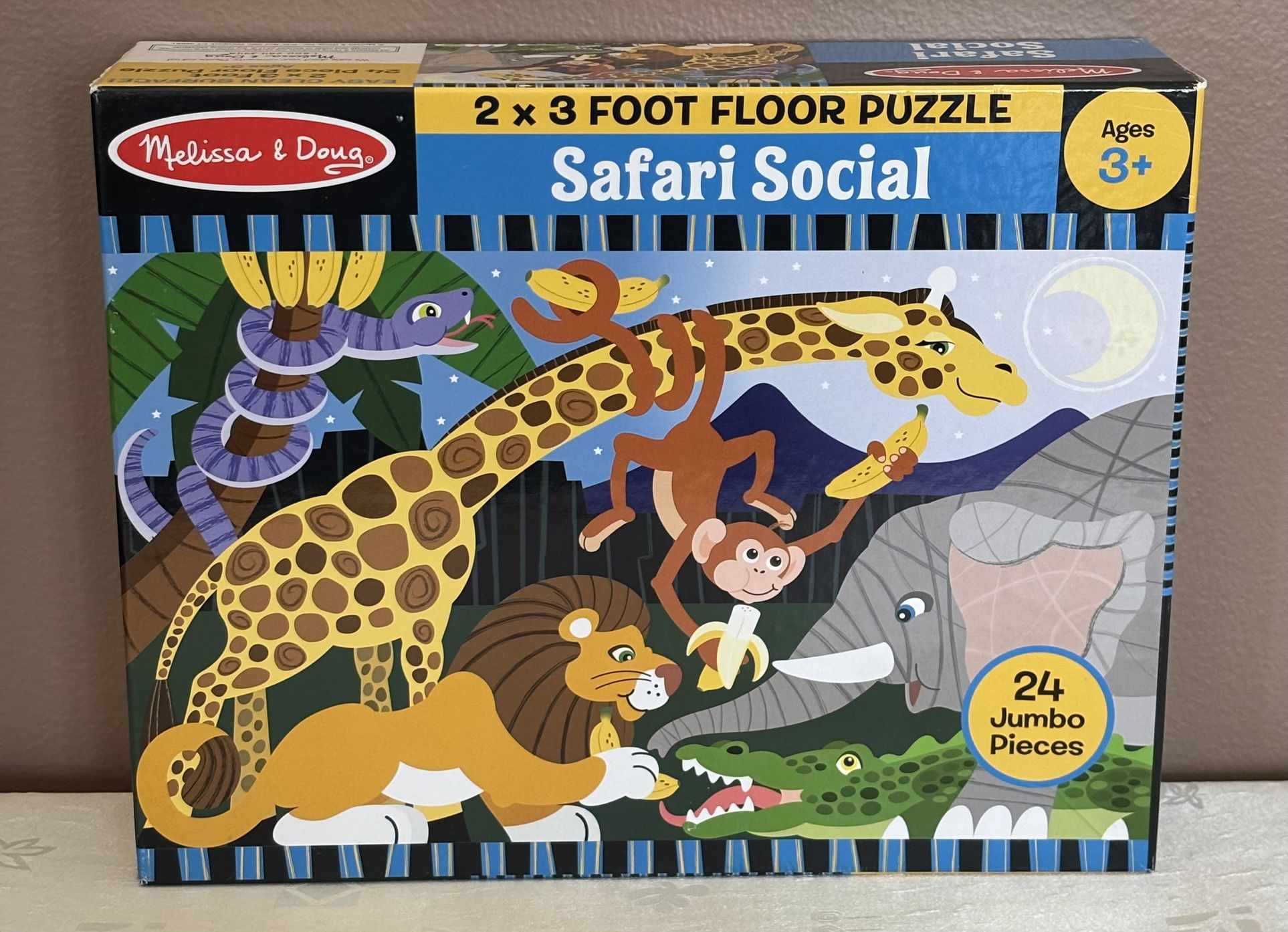 Melissa And Doug Safari Social Floor Puzzle - 24 Pieces-Pre-Owned🔴Read Full Description Below🔴