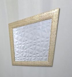 Large Textured Gold Wall Mirror – Glam