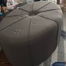 Gray Ottoman Tufted Mimi Cocktail