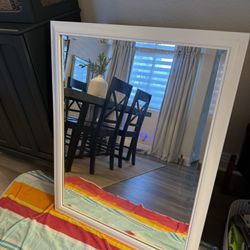 Large White Mirror 