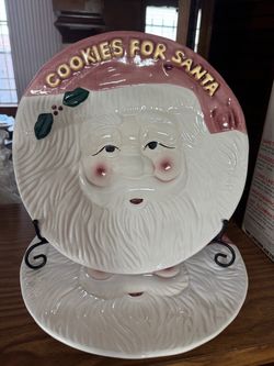 Cookies for Santa Ceramic Holiday Plate