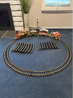 Vintage The Holiday Express Train - electric - runs well- animated - lights up - extra track