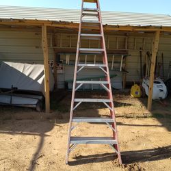 Warner 10 ft fiberglass ladder.