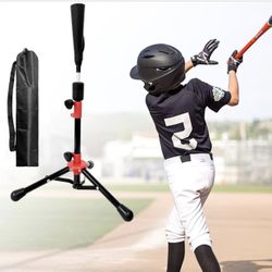 New-Portable Batting Tee for Baseball/Softball,Tball Set for Toddlers 3-5 Tee Ball Set with Carry Bag, Portable Stable Tanner Tee, Baseball Training E