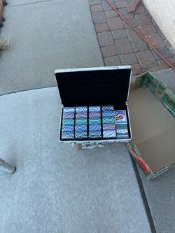 Poker chip set/playing cards