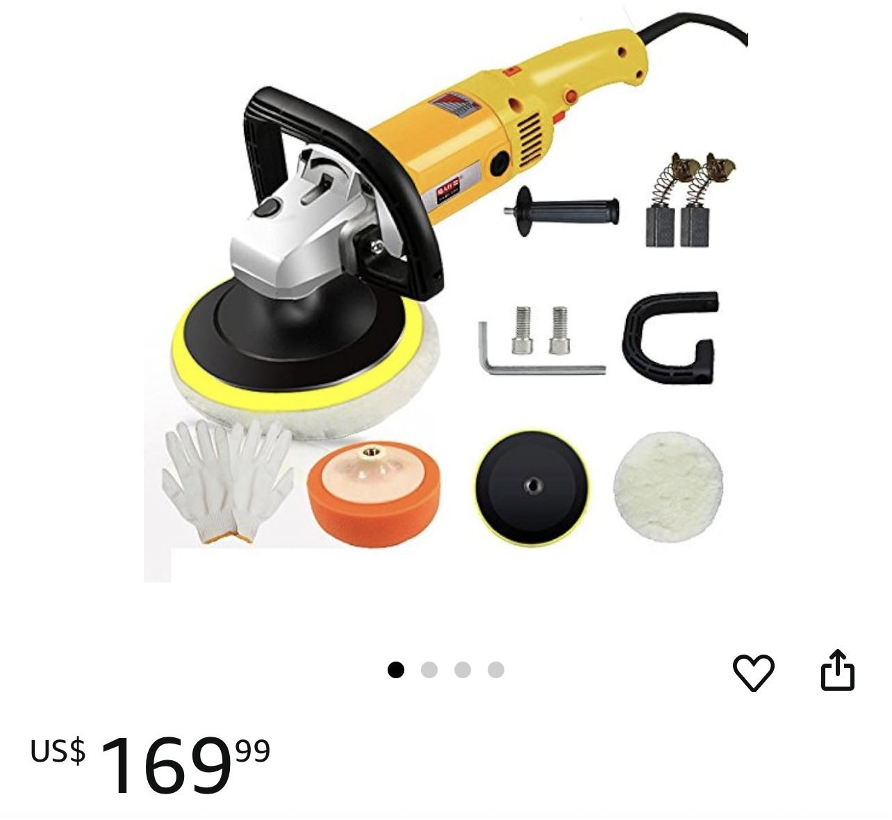  Car Polisher Variable Speed ​​1400W 3500RPM Auto Paint  new 