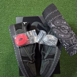 Air Jordan 1 Low X Travis Scott Black Phantoms  Size 11M 