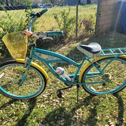 Margarittaville Bike with Parrot & Yellow Basket.  - IF LISTED still AVAILABLE