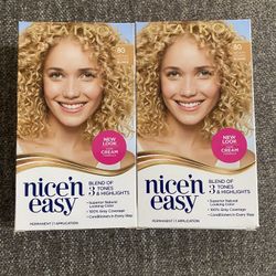Women’s Hair Dye Clairol Nice N Easy #8G Medium Golden Brown X 2