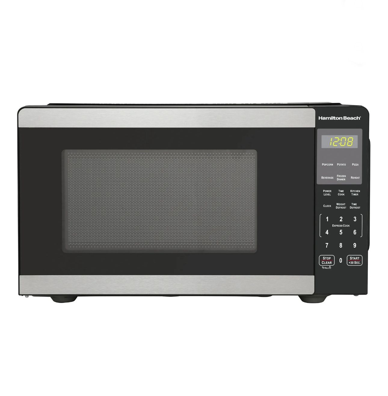 0.9 Cu ft Countertop Microwave Oven, 900 Watts, Stainless Steel, New