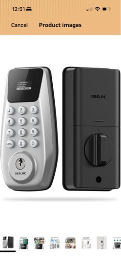 DESLOC C100 Keyless Entry Door Lock with Visual Display, Auto Lock
