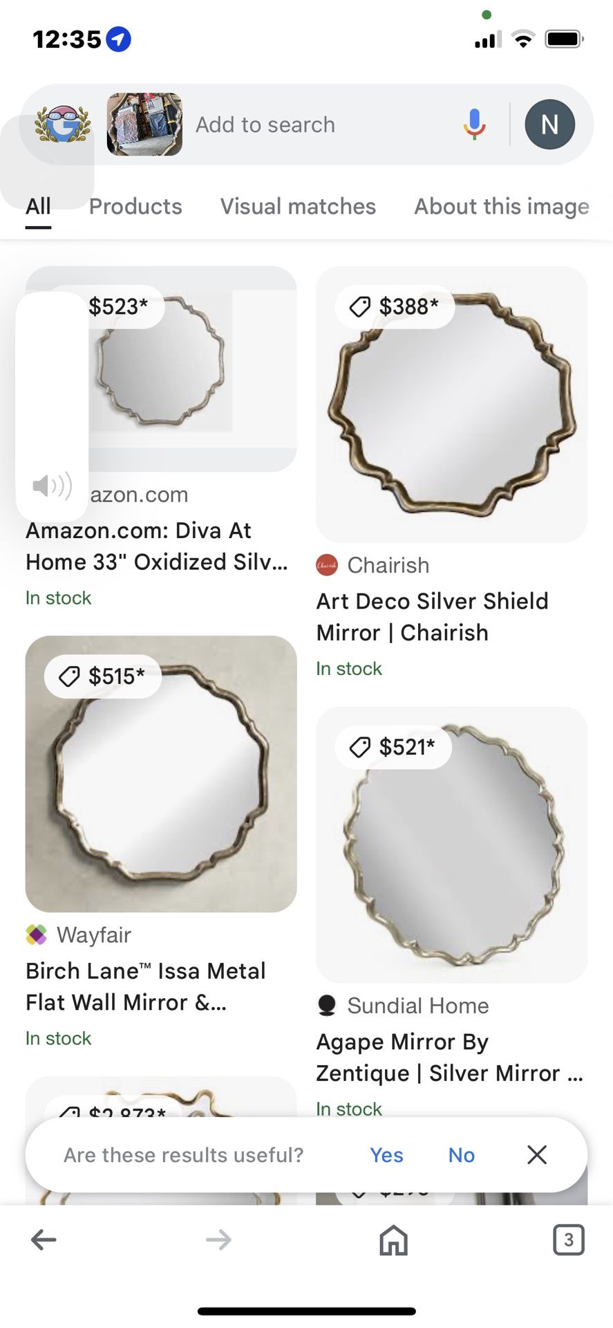 Elegant Geometric Silhouette Glass Mirror