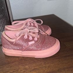 Glitter Pink Vans Size 5T $10