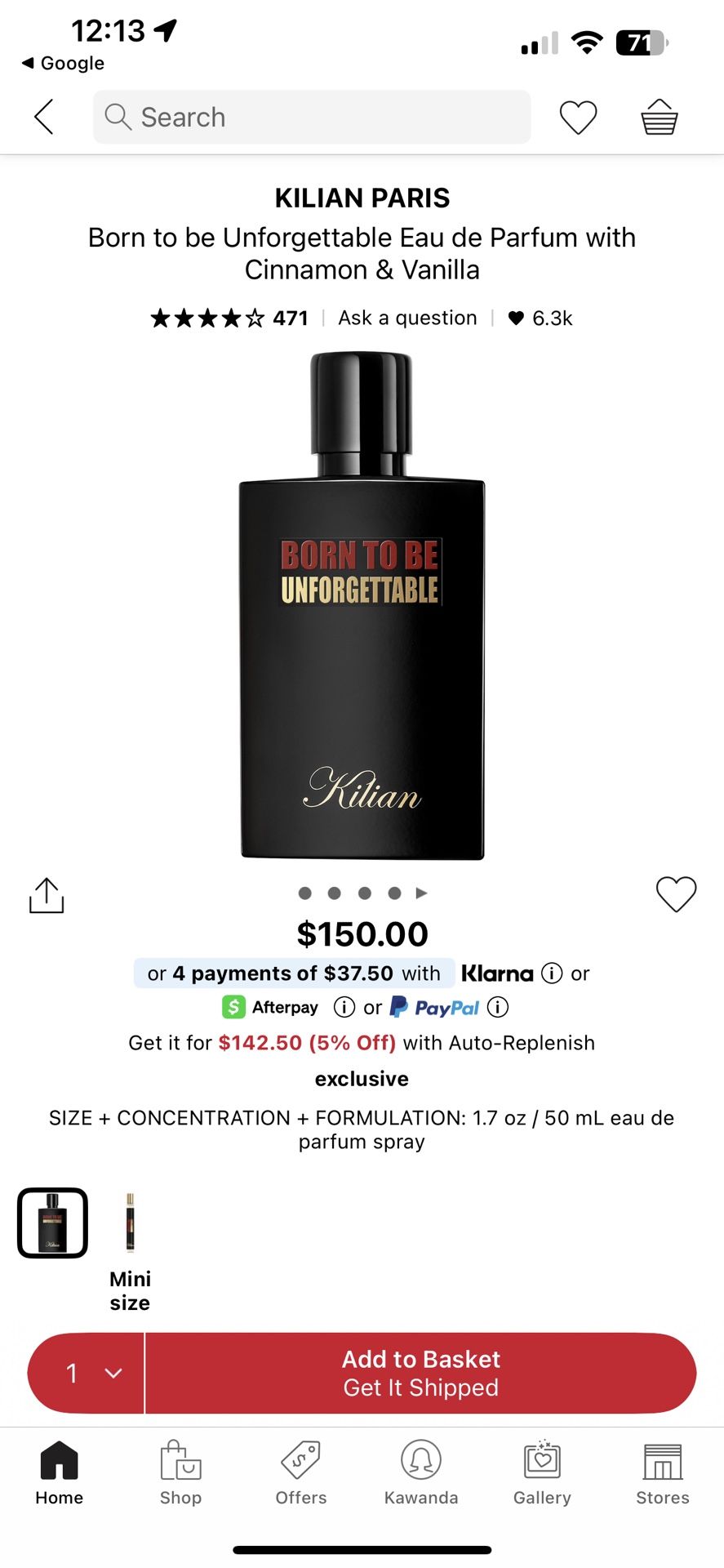 Kilian Paris Unforgettable